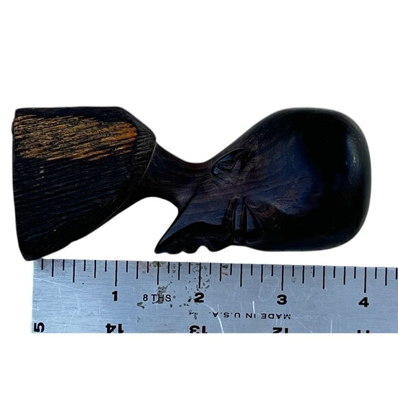 Hand-Carved African ironwood Bust Sculpture 4" T Art gift - Picture 7 of 10